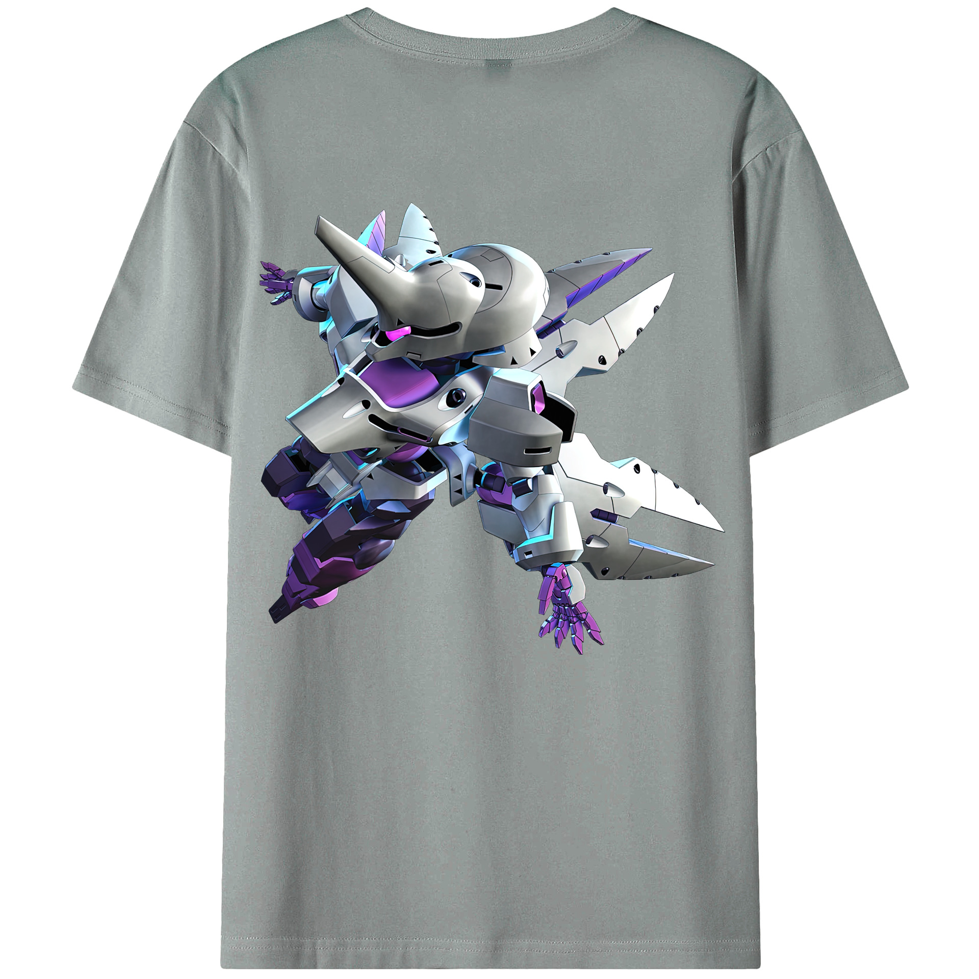 （画像用） 機動戦士ガンダム Mobile Suit Gundam 綿100％ メンズ半袖Tシャツ（バックプリント） 通気性